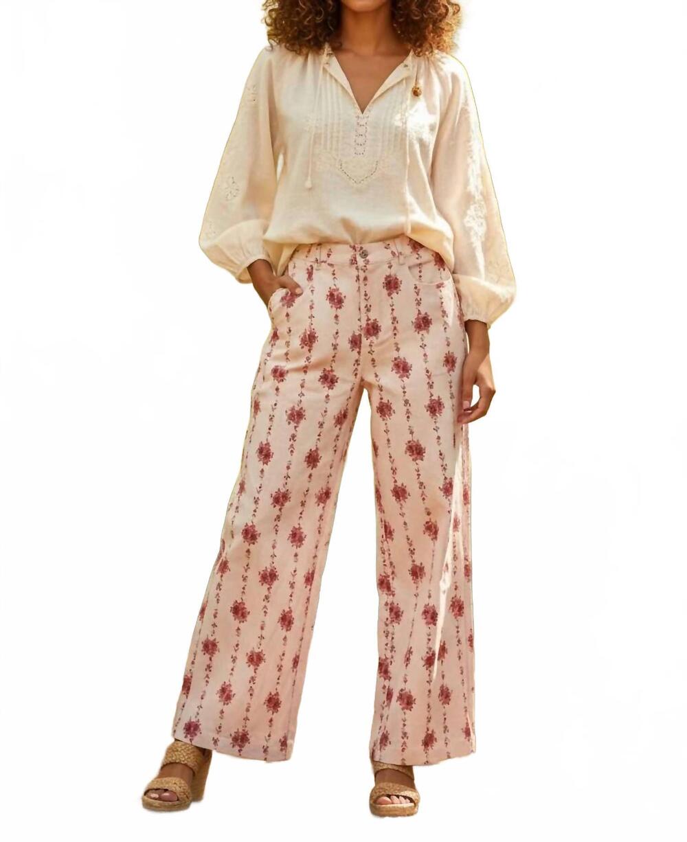 NEW ENTRO women's wide leg pants in ecru